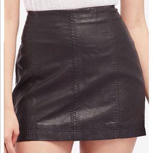 Free People Leather Skirt